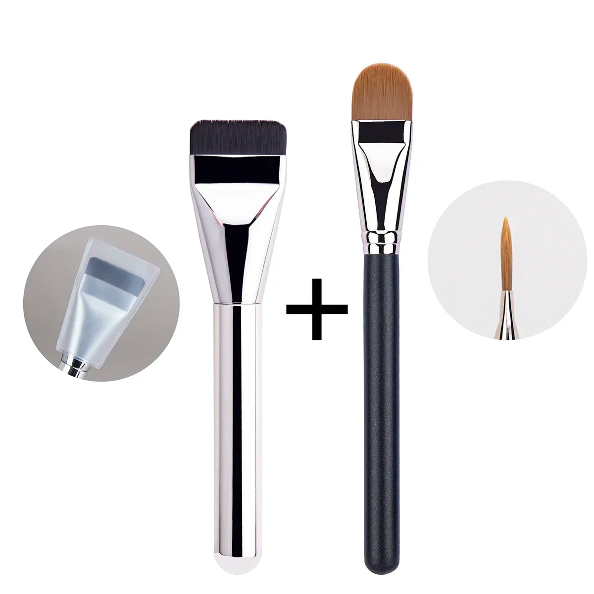 Ultra Thin Foundation Brush – Lightweight Flat Contour Brush for Blending Foundation, Cream, and Makeup
