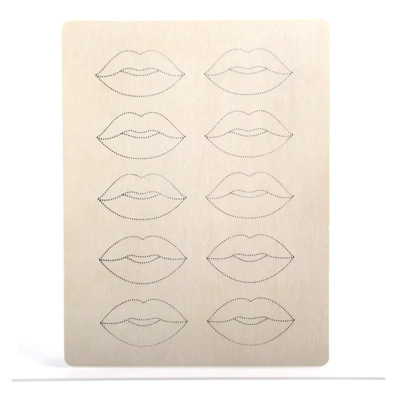 1/5/10PCS Lip Tattoo Practice Skin – No Ink Permanent Makeup Training for Microblading