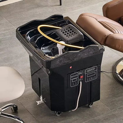 Portable Black Head Spa Shampoo Chair with Water Tank – Mobile Salon Basin