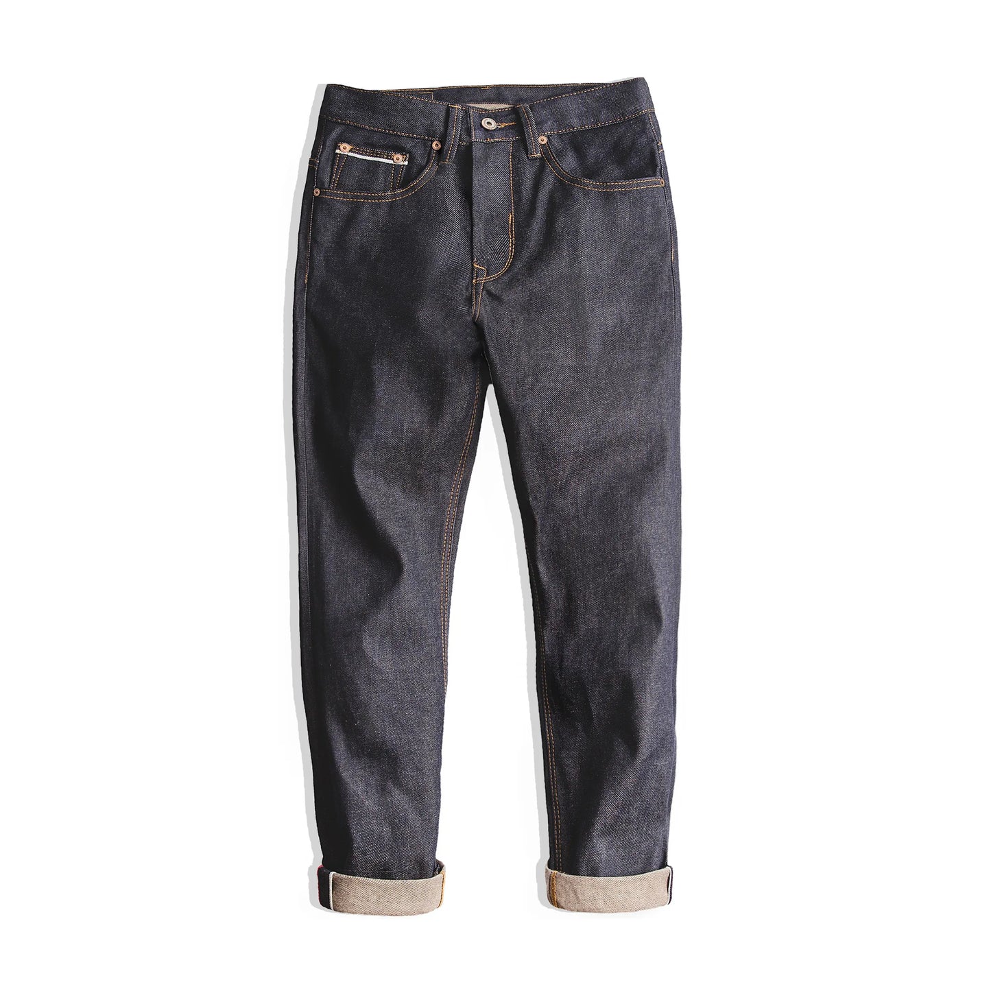 Maden Retro 11.6oz Selvedge Raw Denim Jeans – Tapered Regular Fit with Zipper Fly, High-Quality Men’s Pants