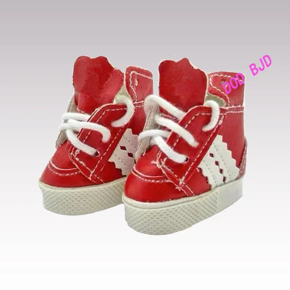 Labubu Doll Sneakers (4x1.8cm) - Shoes for 17cm Macaron Plush, 15cm EXO Cotton, & 1/6 BJD Dolls Accessories