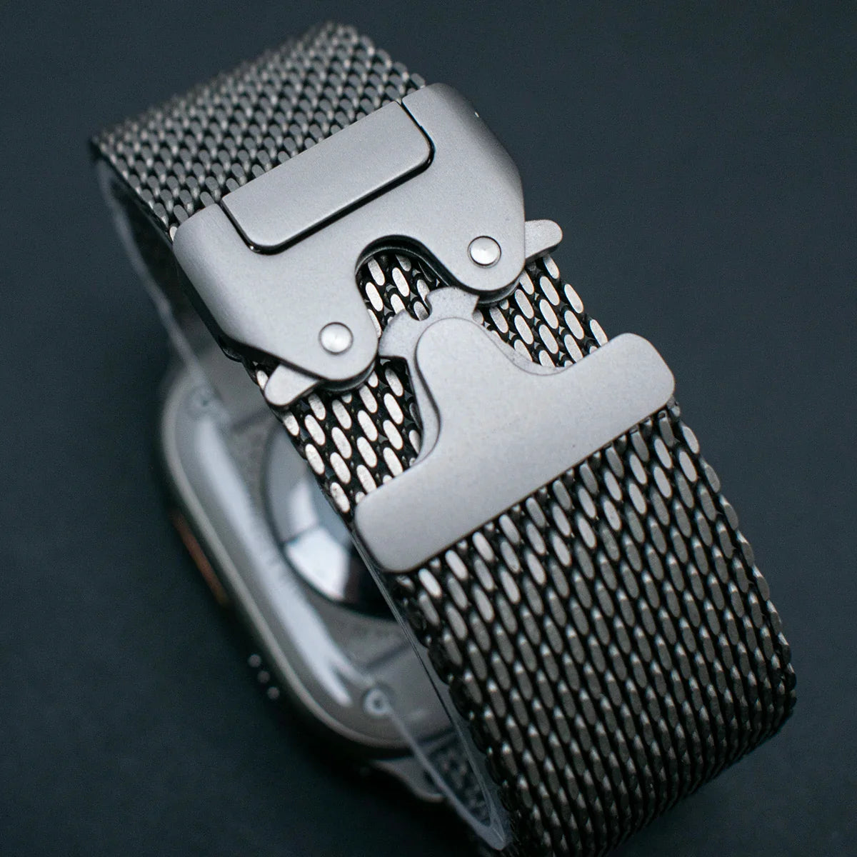 Titanium Band for Apple Watch Ultra 2 (49mm) – Milanese Loop Strap for Series 10/9/8/7/6/5 with Secure Parachute Buckle