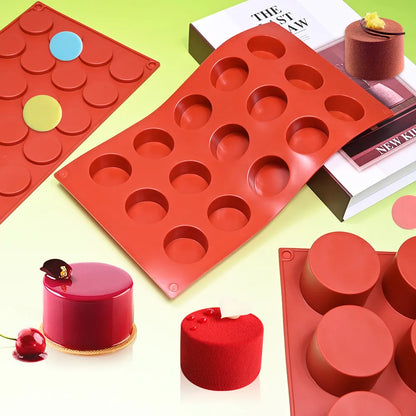 Cylinder-Shaped Silicone Mold — DIY Soap, Chocolate, Cookie Sandwich, Jelly, Pudding & Candy Baking Tool