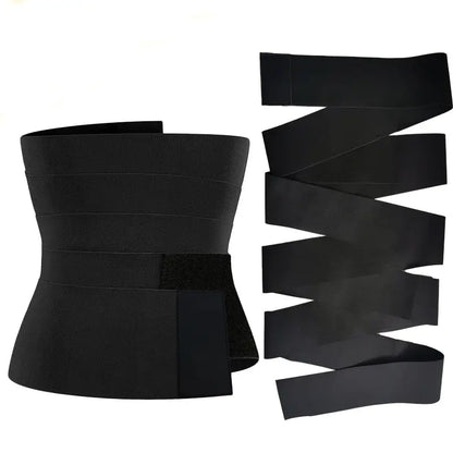 Postpartum Waist Trainer: Women's Waist Bandage Wrap Trimmer Belt - Tummy Control Shapewear for Slimming and Fat Burning