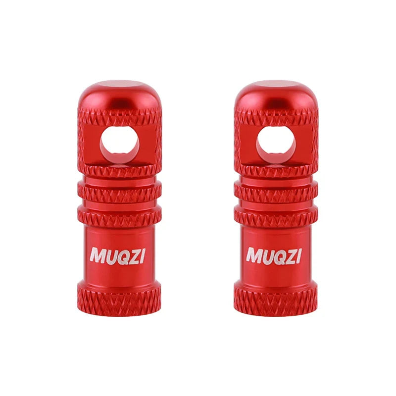 MUQZI 2/4PCS Presta Valve Caps with Core Remover — MTB Tubeless Tire Valve Stem Accessories
