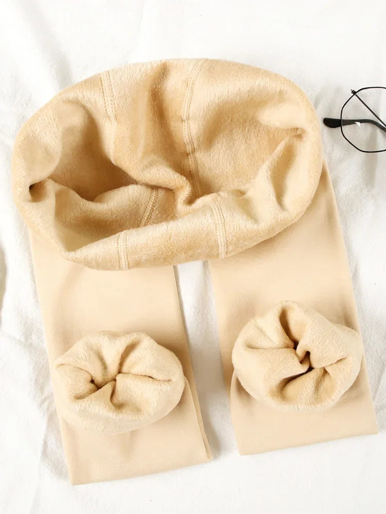 Women’s Winter High Waist Leggings – Thick Velvet Solid Color Leggings in 8 Colors, S-XXL, Warm Autumn Fashion Pants