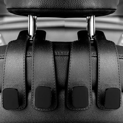 Car Headrest Hooks for Bags – Seat Back Organizer Holder Clips for Auto Storage and Fastening