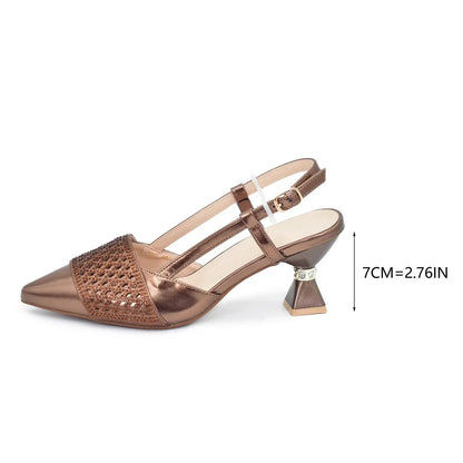 Women’s Rhinestone Italian Shoe & Bag Set - Elegant Matching Party Accessories