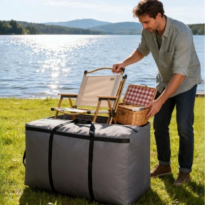2-Pack Heavy Duty Moving Bags - Extra Large Zipper Storage Totes with Handles for Clothes, Dorms & Moving