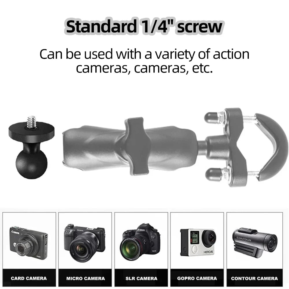 Motorcycle Handlebar & Mirror Mount – GoPro 13/12/11/10/9, Insta360, SJCAM & DJI Osmo Action Camera Bicycle & Bike Bracket Accessories Holder