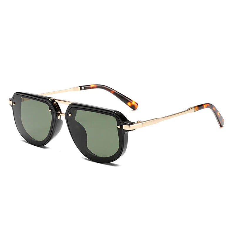 SHAUNA Retro Oval Sunglasses – Luxury Punk UV400 Shades for Women & Men