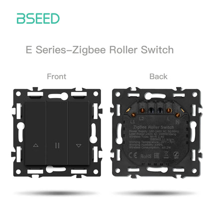 BSEED Zigbee Smart Wall Switch Parts – EU Power Outlet & Glass Frame DIY Combo