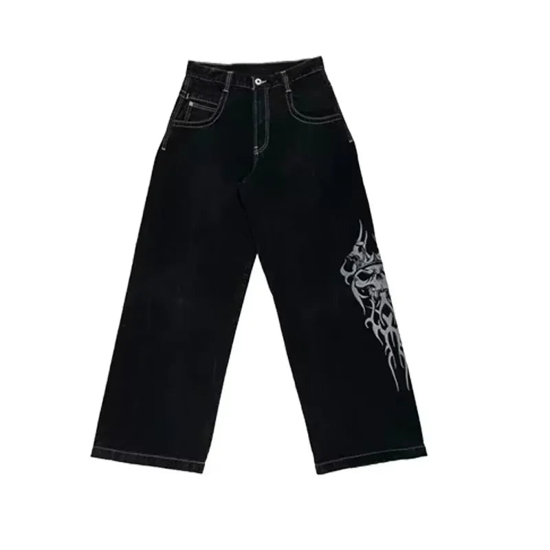 Y2K Baggy Jeans for Men & Women – 2000s Vintage Embroidered High-Quality Hip Hop Wide Leg Streetwear