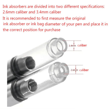 10pc Black Fountain Pen Ink Converter & Refill Cartridges – Pump Style