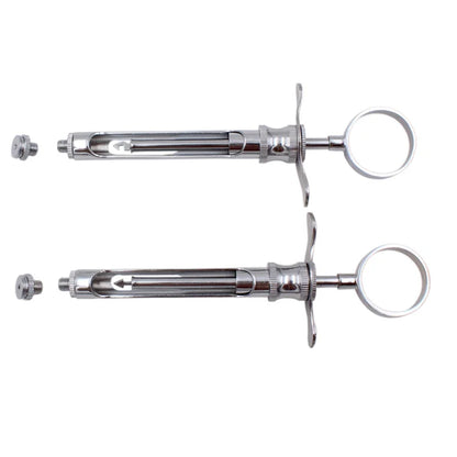 Dental Stainless Steel Syringe – Anesthesia Aspirating Injector Tool for Dentist Surgical Procedures