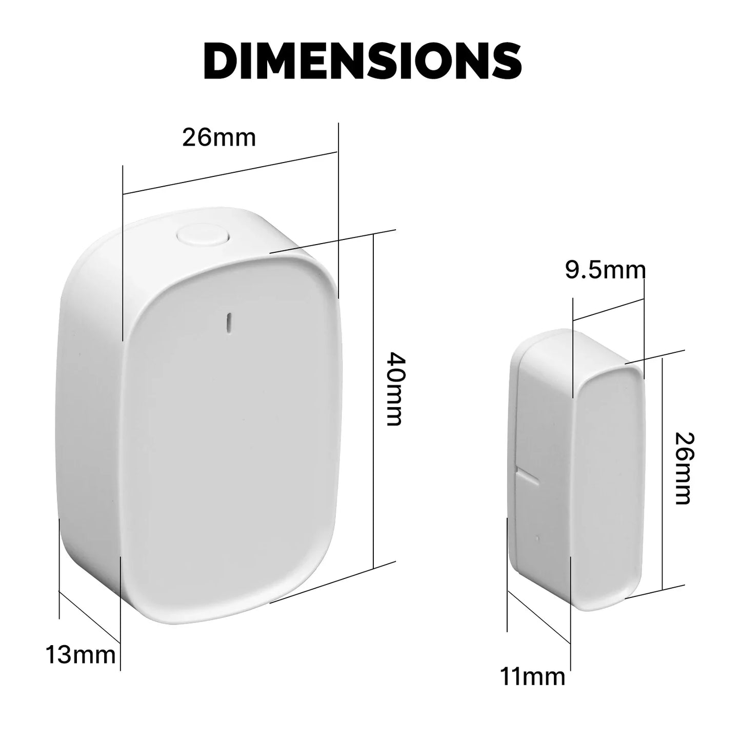 MOES Tuya ZigBee Smart Window & Door Sensor – Security Alarm System, Smart Life App Remote Control