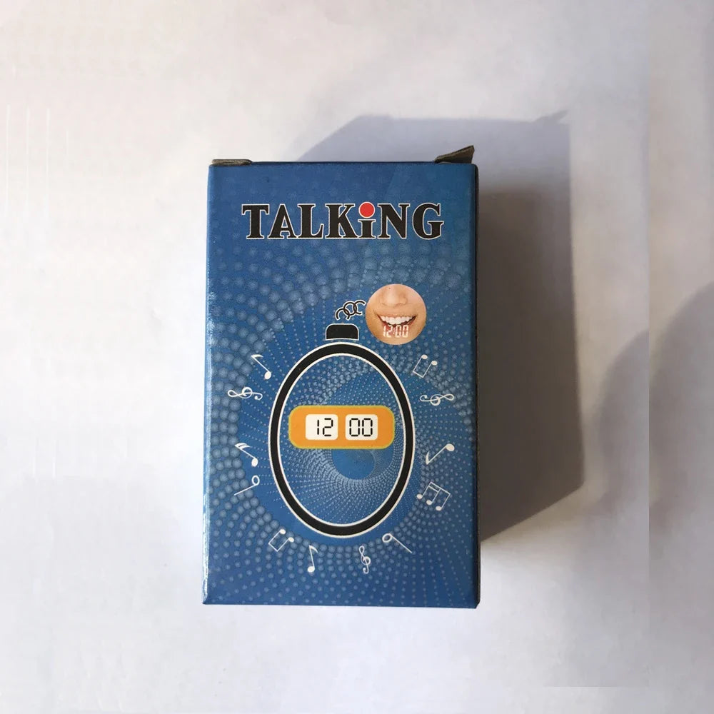 Talking Digital Alarm Clock - Voice Time Announcement Clock for Blind, Elderly & Children