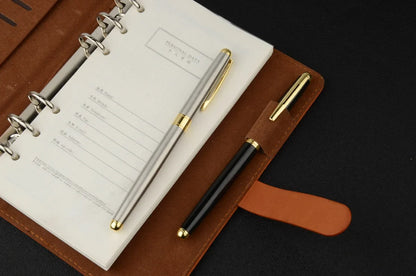 High-Quality Stainless Steel Ballpoint Pen – Business Signing Pen with Replaceable Refill for Office & School