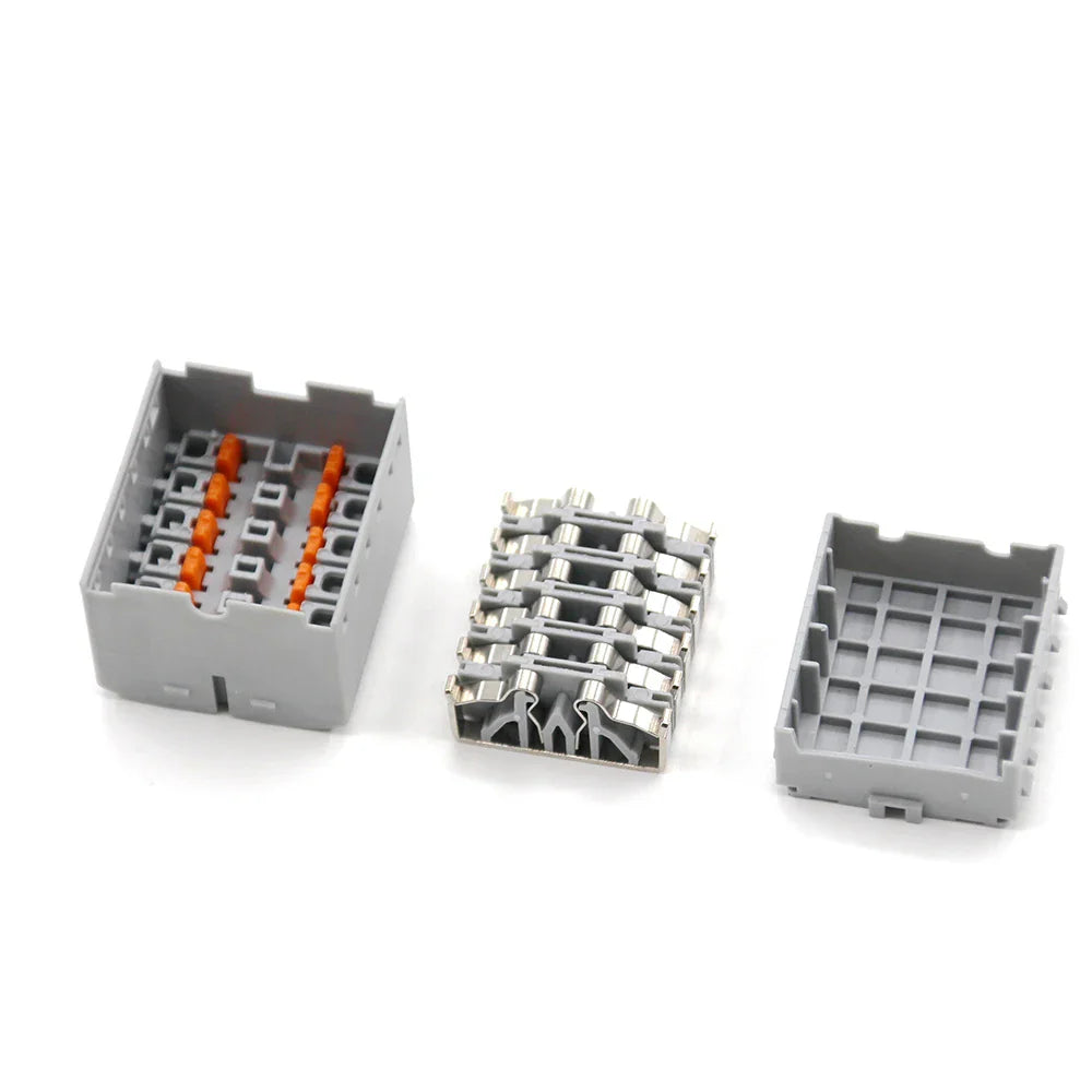 Push-In Modular Wire Connector Terminal Block – Compact 1-In Multiple-Out Splicing Lighting Connector, 225 Series (1Pc)