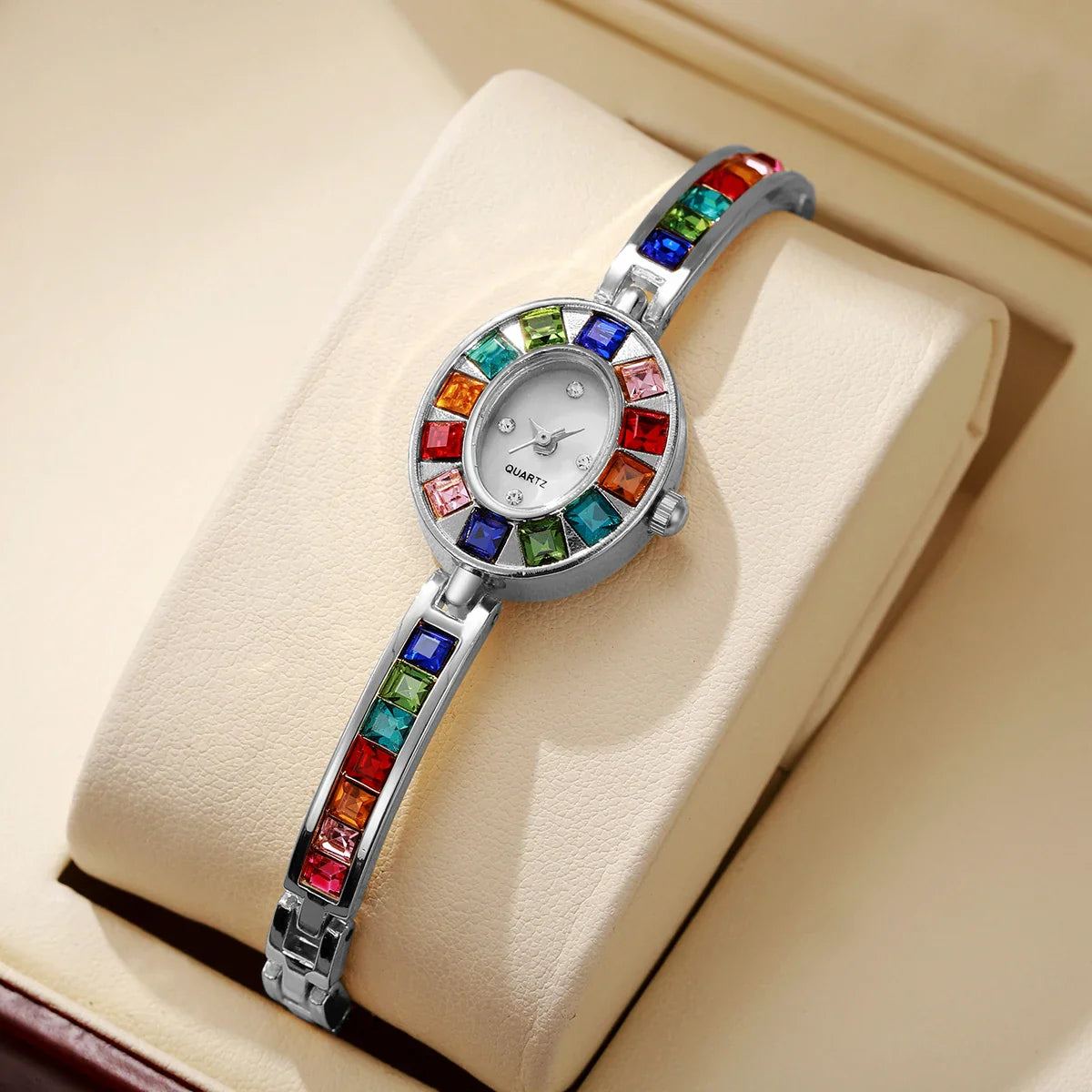 Luxury Rhinestone Women's Watch – Fashion Quartz Bracelet Band for Ladies & Girls Gift (No Box) ⌚✨