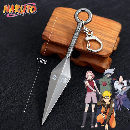Anime Naruto Weapon Keychain Set – Metal Models of Asuma, Zabuza Sword, Kisame, Hidan, Minato Kunai & Flying Thunder God Cosplay Toys for Boys