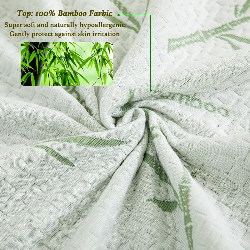 Waterproof Bamboo Mattress Cover — Cooling & Breathable Fitted Sheet, 6–14in Deep Pocket, No Pillowcase