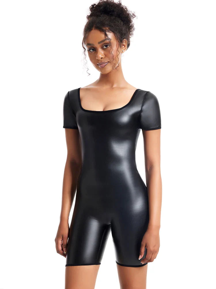Women’s Body Shaper Bodysuit – U-Neck Sleeveless T-Shirt Vest, Waist Trainer, Corset & Tight Leggings Shapewear