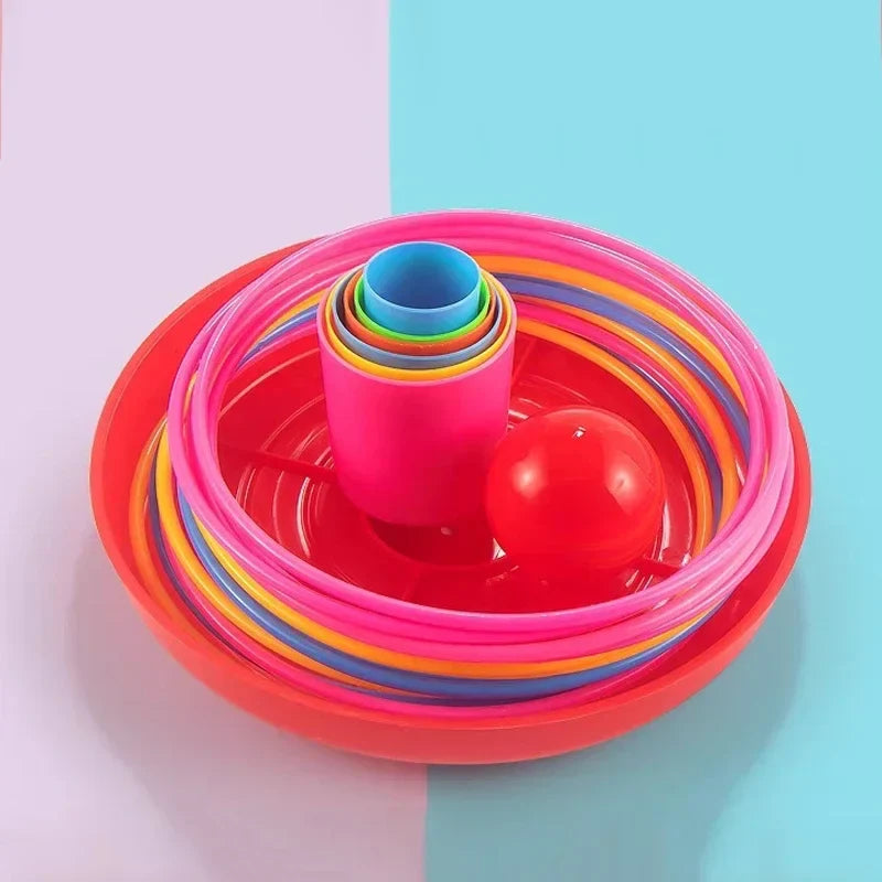 Kids Throw Ring Stacking Circle Game Toy – Interactive Indoor & Outdoor Parent-Child Educational Early Learning Fun Gift