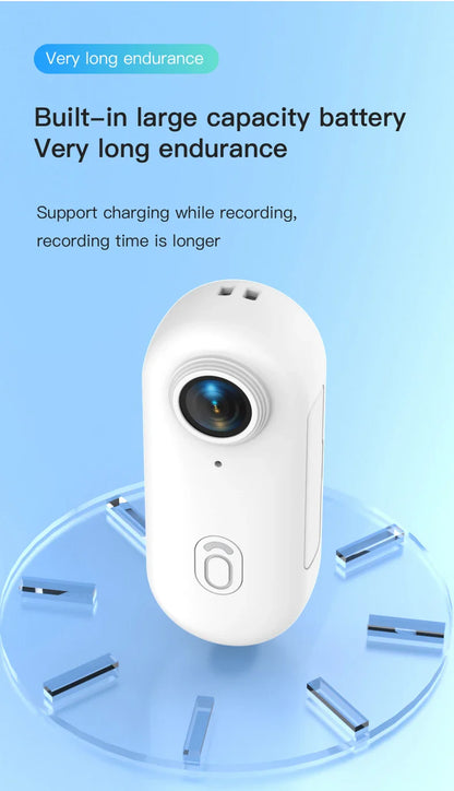 4K Thumb Action Camera — HD Sports Cam with Image Stabilization, Auto Exposure & Rechargeable 800mAh Battery
