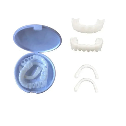 Perfect Fit Teeth Whitening Fake Tooth Cover – Snap-On Silicone Smile Veneers for Upper Teeth, Reusable Cosmetic Tool