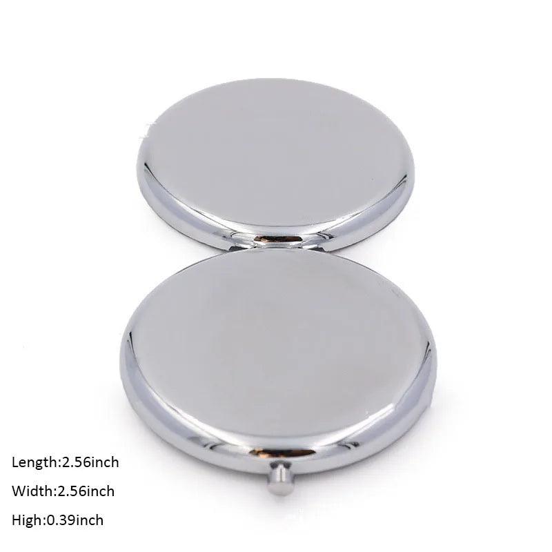 Rose Gold Double-Sided Compact Mirror - Portable Folding Mini Pocket Makeup Mirror for Women & Men