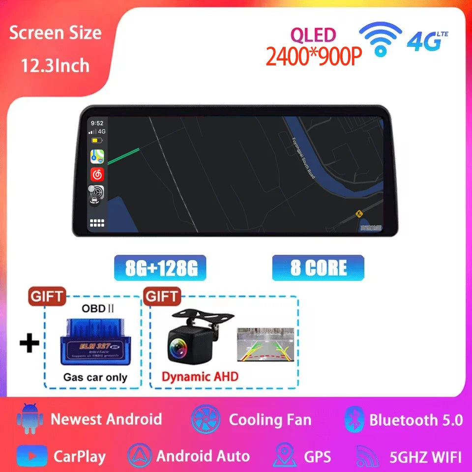 Android 15 Car Radio for Honda Civic FE/FL 2021-2023 - 12.3 Inch Multimedia Touch Screen GPS Navigation Player