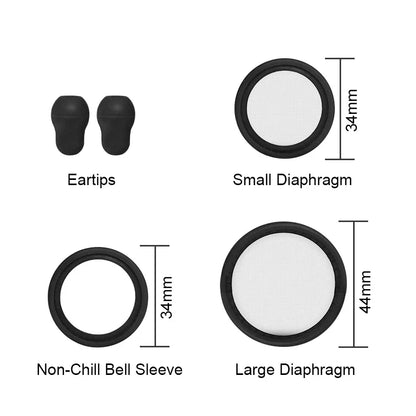Stethoscope Replacement Kit – Eartips, Tunable Diaphragm & Rim Assembly for Littmann Classic III & Cardi 40016