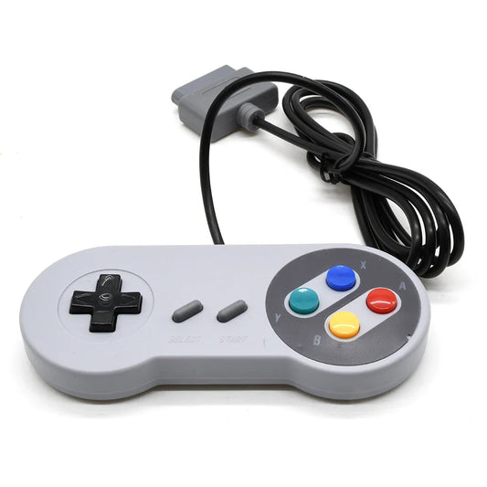 16-Bit SNES Game Controller – ABS Joystick Gamepad for Super Nintendo System Retro Console Gaming