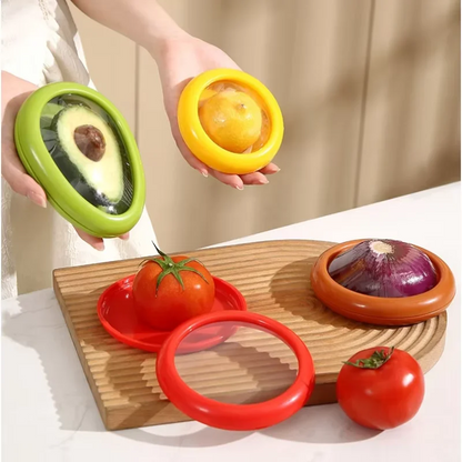 Transparent Fruit & Vegetable Storage Box Set – Sealed Anti-Oxidation Fridge Container for Keeping Food Fresh