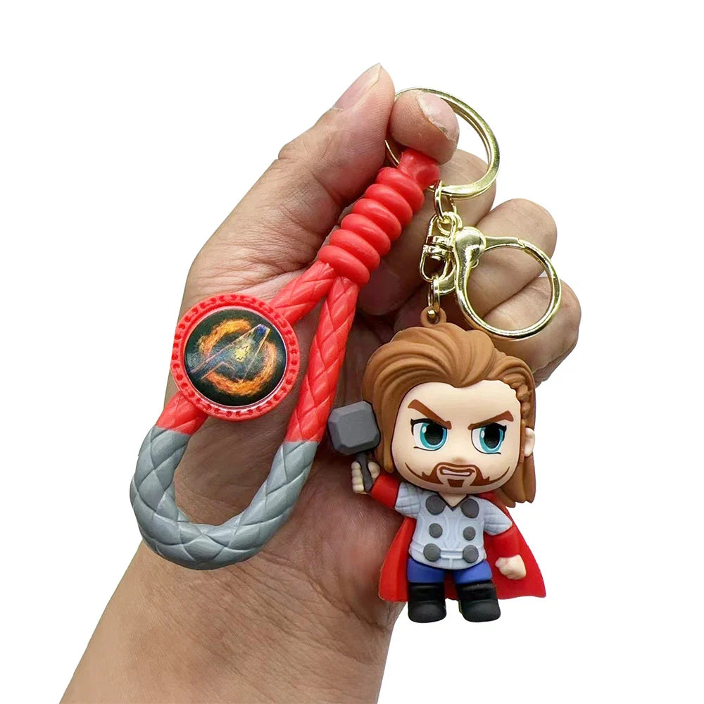 Marvel Avengers Keychain - Spiderman, Iron Man, Captain America, Thor, Batman Keyring - Perfect Gift for Friends