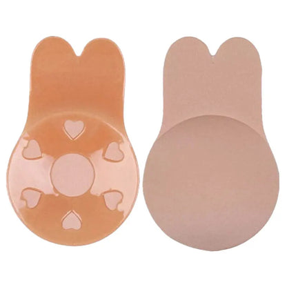 Women’s Push-Up Adhesive Bra – Strapless Silicone Bra, Reusable Breast Lift Tape & Nipple Covers