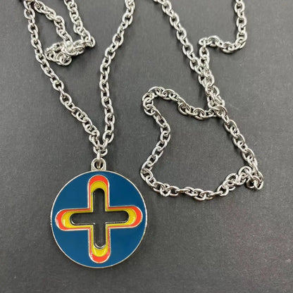 Trendy Hip Hop Dripping Oil Cross Pendant Necklace – Unique Niche Design Jewelry
