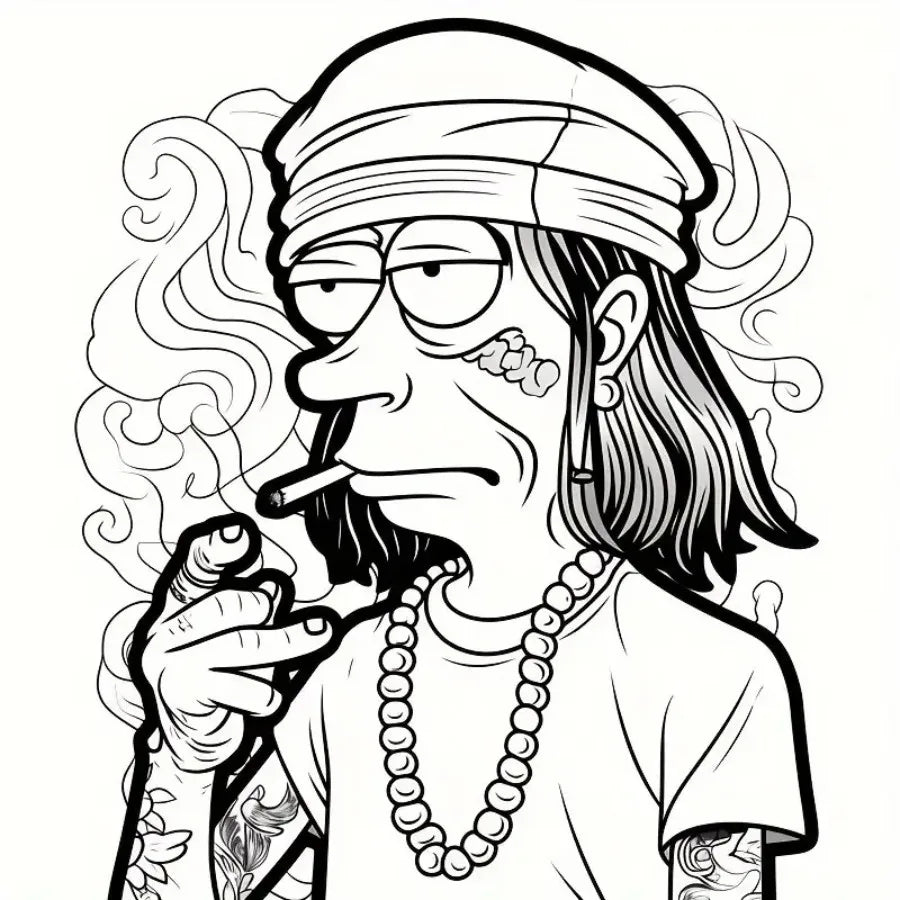 Art Coloring Book - Upgraded Thick Paper, 22 Pages, Stoner Coloring Gift for Holidays, Birthdays & Parties