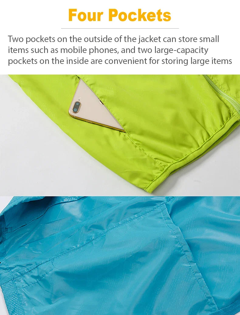 LNGXO Unisex Waterproof Hiking Jacket – Quick Dry Camping Windbreaker, Trekking, Fishing, Anti-UV Rain Coat for Men & Women