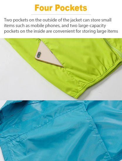 LNGXO Unisex Waterproof Hiking Jacket – Quick Dry Camping Windbreaker, Trekking, Fishing, Anti-UV Rain Coat for Men & Women