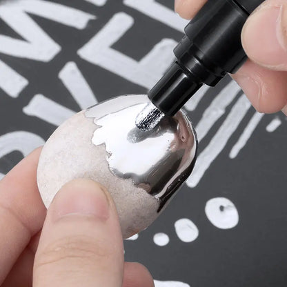 DIY Mirror Marker Pen Set - Reflective Paint Pens for Art, Craftwork, and Car Styling - Chrome Gold & Silver (3/1pcs)
