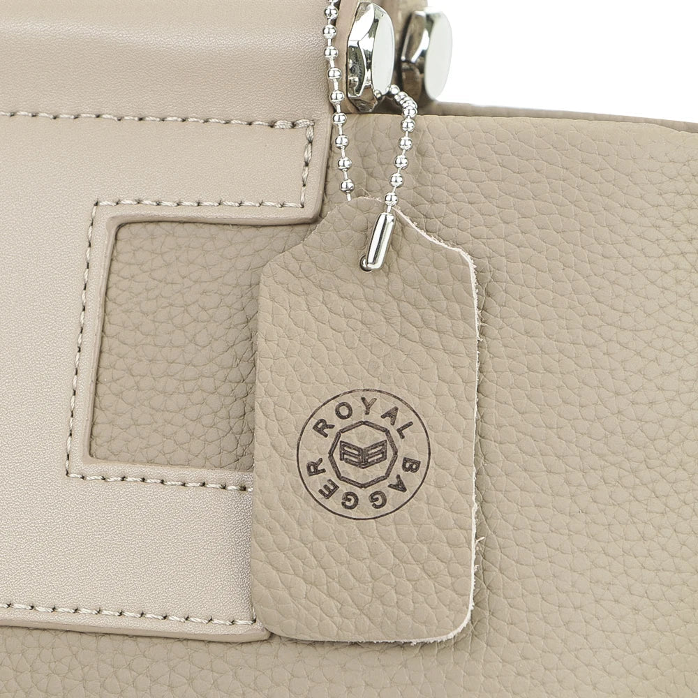 Royal Bagger Top-Handle Genuine Leather Handbag for Women – Trendy Casual Crossbody Bag with Adjustable Shoulder Strap 1859