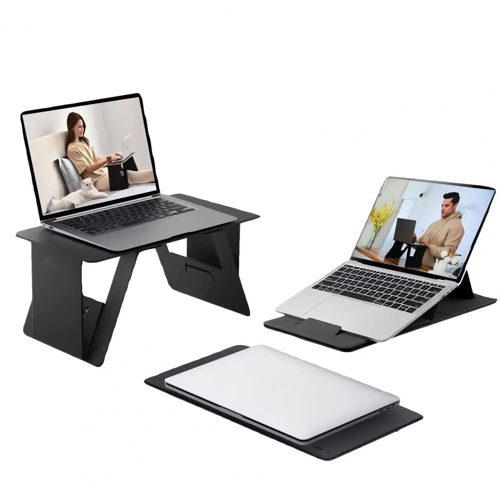 Adjustable Foldable Laptop Stand - Space-saving Computer Support for Home, Bedroom, Small Desk, and Office