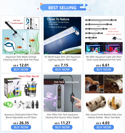 25W-300W Fish Tank Aquarium Heating Rod - Quartz Glass with Digital Display & Automatic Thermostat for Aquariums