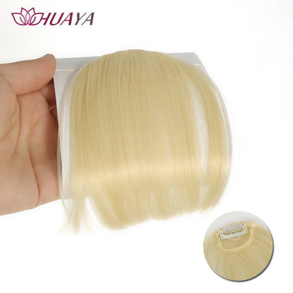 Synthetic Air Bangs Clip-In Hair Extension - Invisible Natural Front Fringes Fiber Hair Accessory