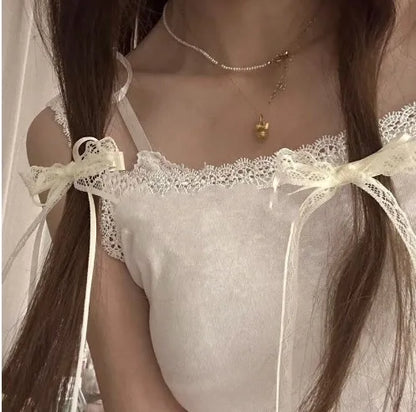 Korean Lace Cream White Bow Ribbon Hair Clip – Bullet Style Side Shredded Hairpin, Headpiece for Women, New Headwear