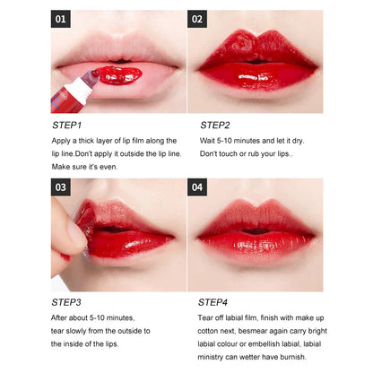 6 Color Peel-Off Lip Gloss Lipstick – Waterproof Long-Lasting Shine Lip Tint Set