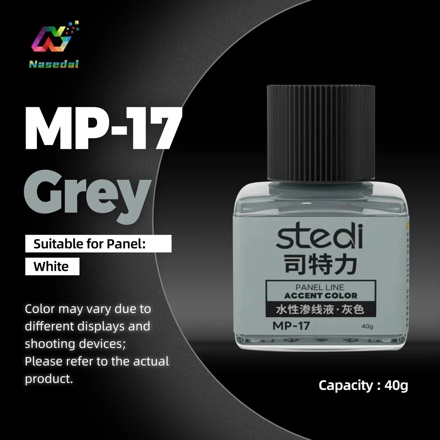 Stedi MP-07~MP-18 Weathering Acrylic Paint – 40g for Gundam & Military Models, Panel Lining DIY Craft Supplies