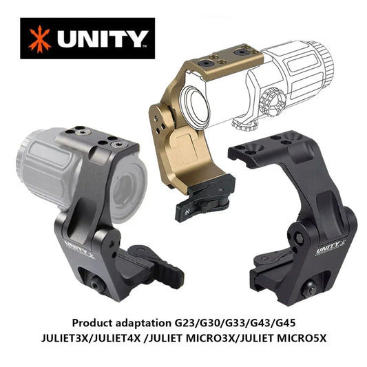 Tactical Unity Fast Mount — 3X/6X Magnifier with QD Lever, 2.26" Optical Height, Compatible with G23/G30/G33/G43/G45 Scope Mounts